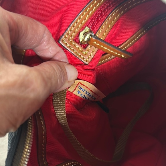 Dooney & Bourke Blue and Brown Logo Bag - Picture 10 of 14